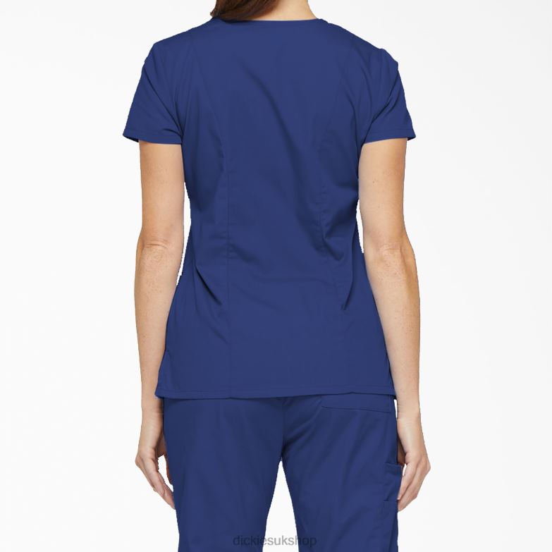EDS Signature V-Neck Scrub Top with Pen Slot Women Dickies Galaxy Blue (GBL) 88T842413 Apparel