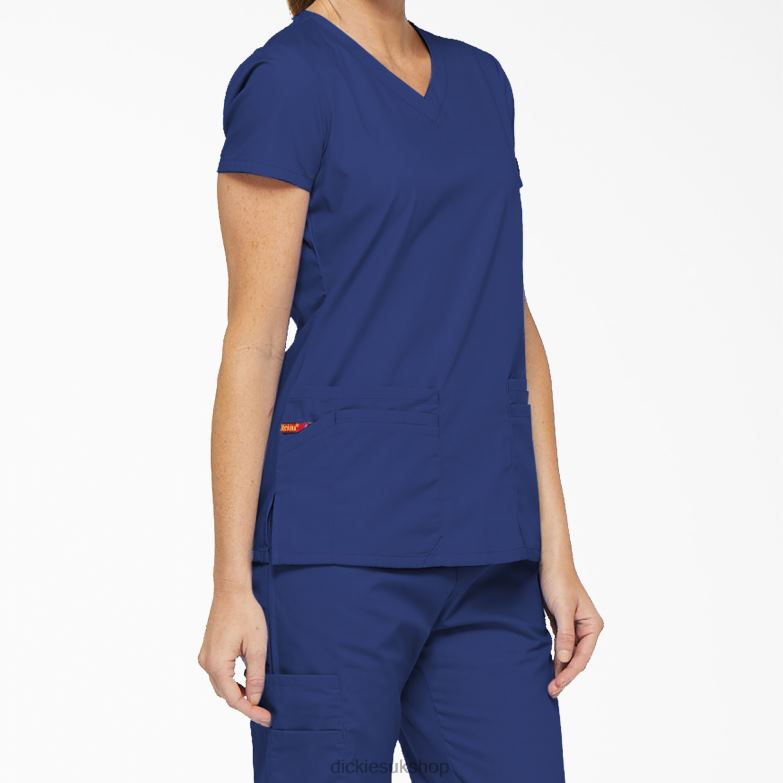 EDS Signature V-Neck Scrub Top with Pen Slot Women Dickies Galaxy Blue (GBL) 88T842413 Apparel