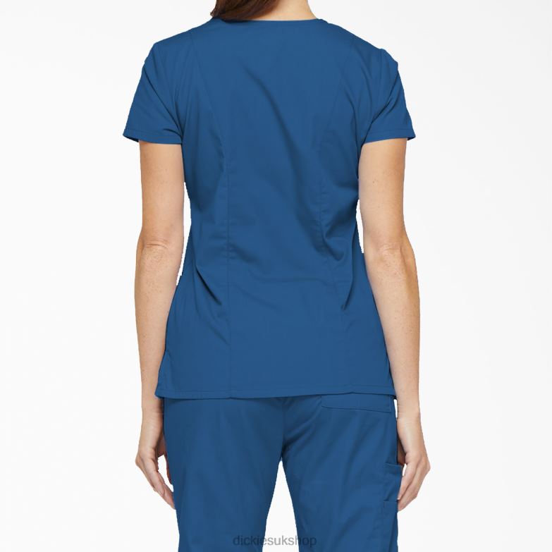 EDS Signature V-Neck Scrub Top with Pen Slot Women Dickies Royal Blue (RB) 88T842420 Apparel