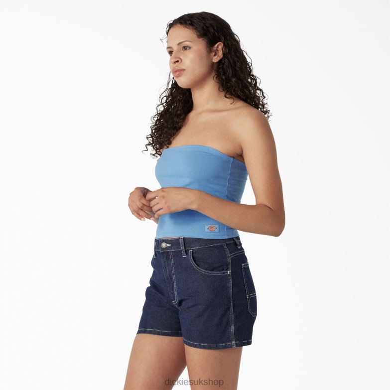 Knit Tube Top Women Dickies Azure Blue (AB2) 88T842165 Apparel
