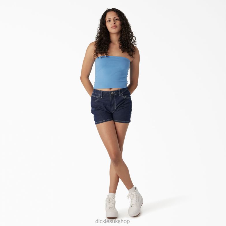 Knit Tube Top Women Dickies Azure Blue (AB2) 88T842165 Apparel