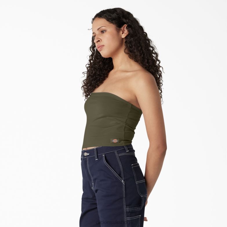 Knit Tube Top Women Dickies Military Green (ML) 88T842168 Apparel