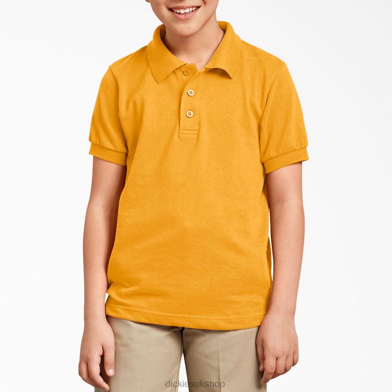 Pique Short Sleeve Polo Kids Dickies Yellow (GL) 88T842676 Apparel