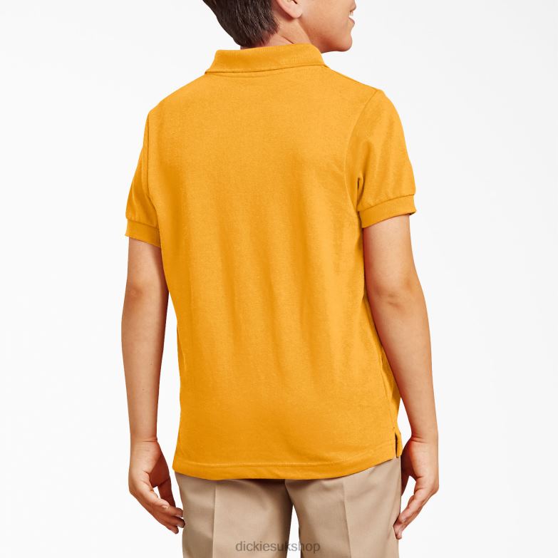 Pique Short Sleeve Polo Kids Dickies Yellow (GL) 88T842676 Apparel