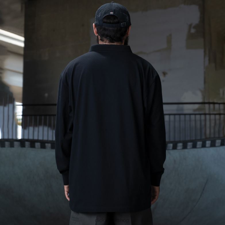 Ronnie Sandoval Long Sleeve Polo Men Dickies Black (KBK) 88T84879 Apparel