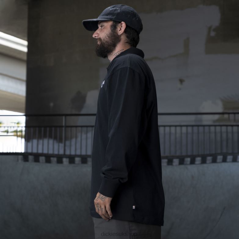 Ronnie Sandoval Long Sleeve Polo Men Dickies Black (KBK) 88T84879 Apparel
