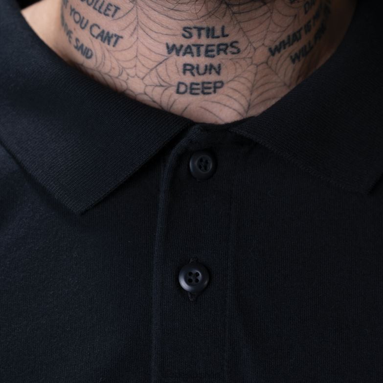 Ronnie Sandoval Long Sleeve Polo Men Dickies Black (KBK) 88T84879 Apparel