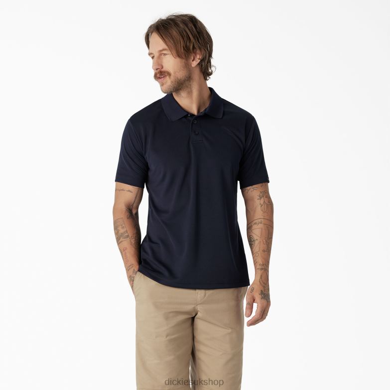 Short Sleeve Performance Polo Shirt Men Dickies Night Navy (IN2) 88T84671 Apparel