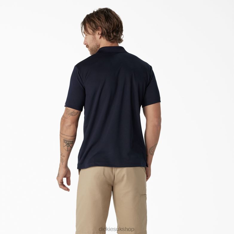 Short Sleeve Performance Polo Shirt Men Dickies Night Navy (IN2) 88T84671 Apparel