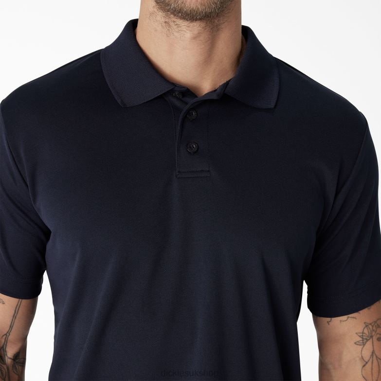 Short Sleeve Performance Polo Shirt Men Dickies Night Navy (IN2) 88T84671 Apparel