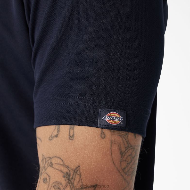 Short Sleeve Performance Polo Shirt Men Dickies Night Navy (IN2) 88T84671 Apparel
