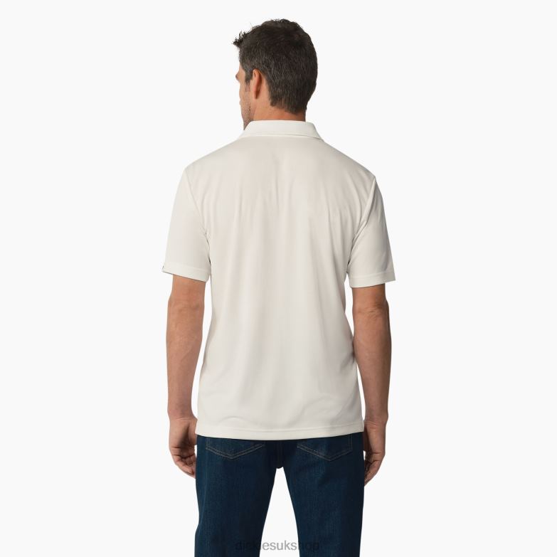 Short Sleeve Performance Polo Shirt Men Dickies White (WH) 88T84673 Apparel