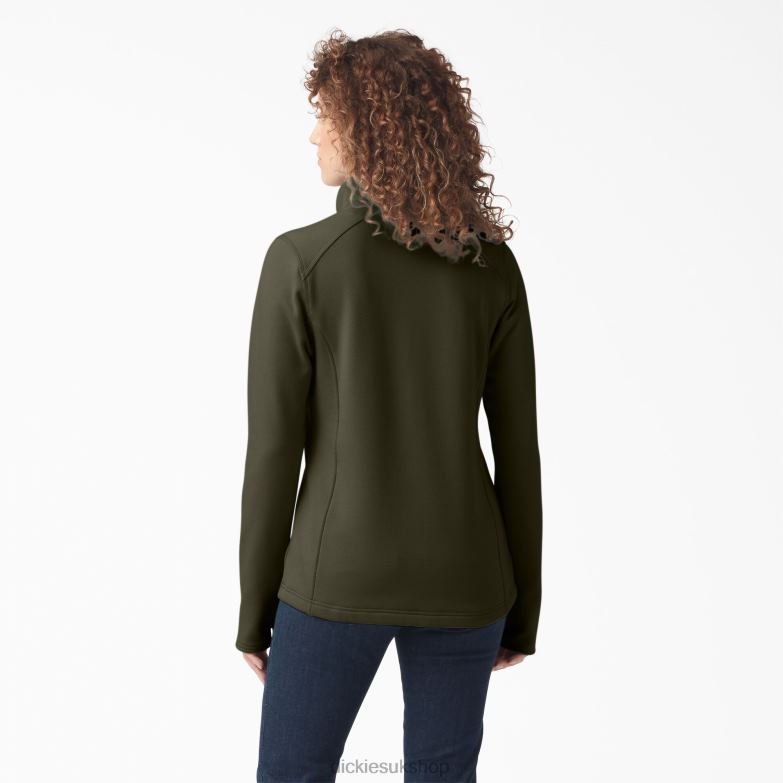 DuraTech Maverick Half-Snap Fleece Women Dickies Moss Green (MS) 88T842362 Apparel