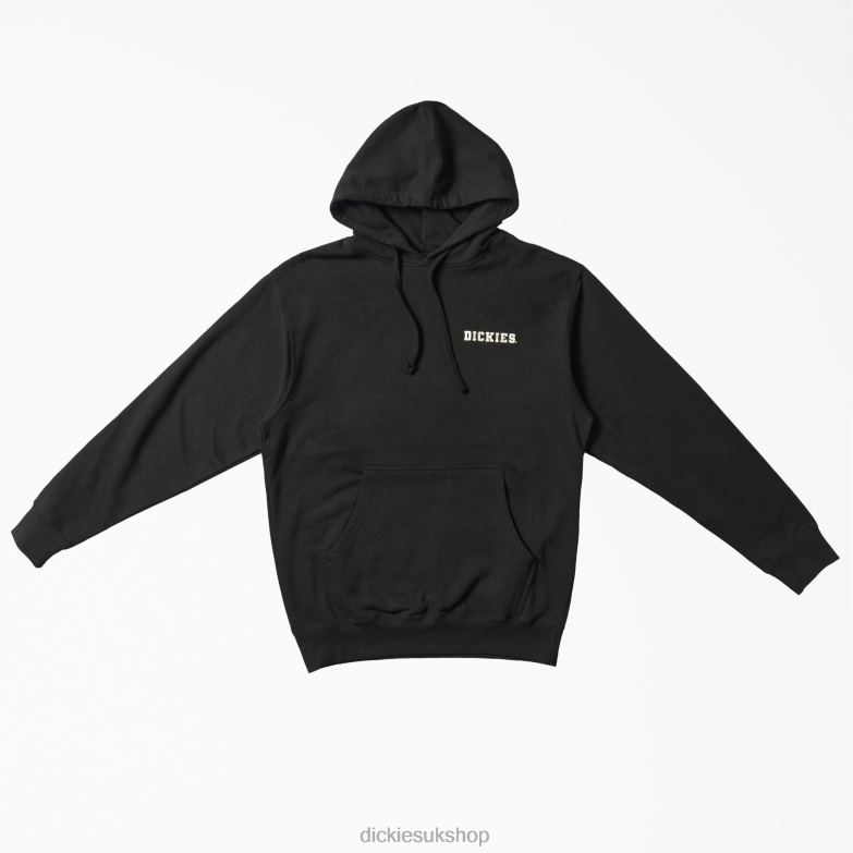 Fort Worth Graphic Hoodie Men Dickies Black (BK) 88T841145 Apparel
