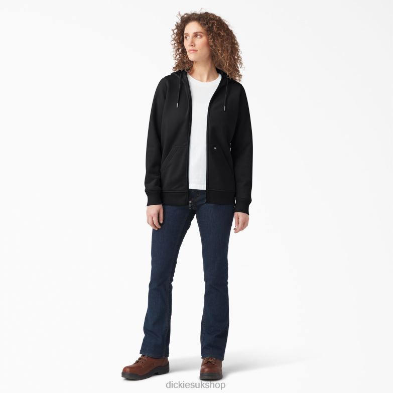 Heavyweight Full-Zip Fleece Hoodie Women Dickies Black (KBK) 88T842288 Apparel