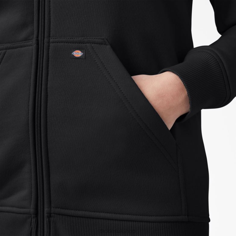 Heavyweight Full-Zip Fleece Hoodie Women Dickies Black (KBK) 88T842288 Apparel