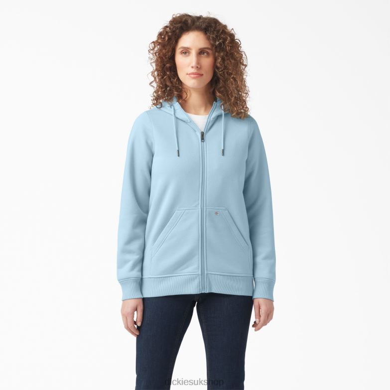 Heavyweight Full-Zip Fleece Hoodie Women Dickies Clear Blue (EU) 88T842286 Apparel
