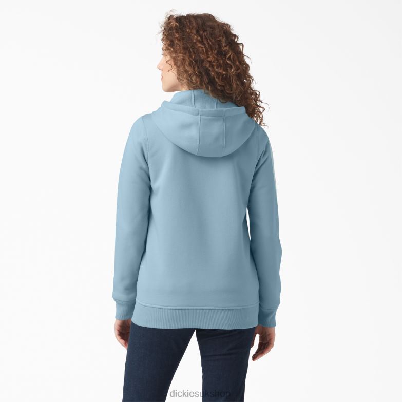 Heavyweight Full-Zip Fleece Hoodie Women Dickies Clear Blue (EU) 88T842286 Apparel