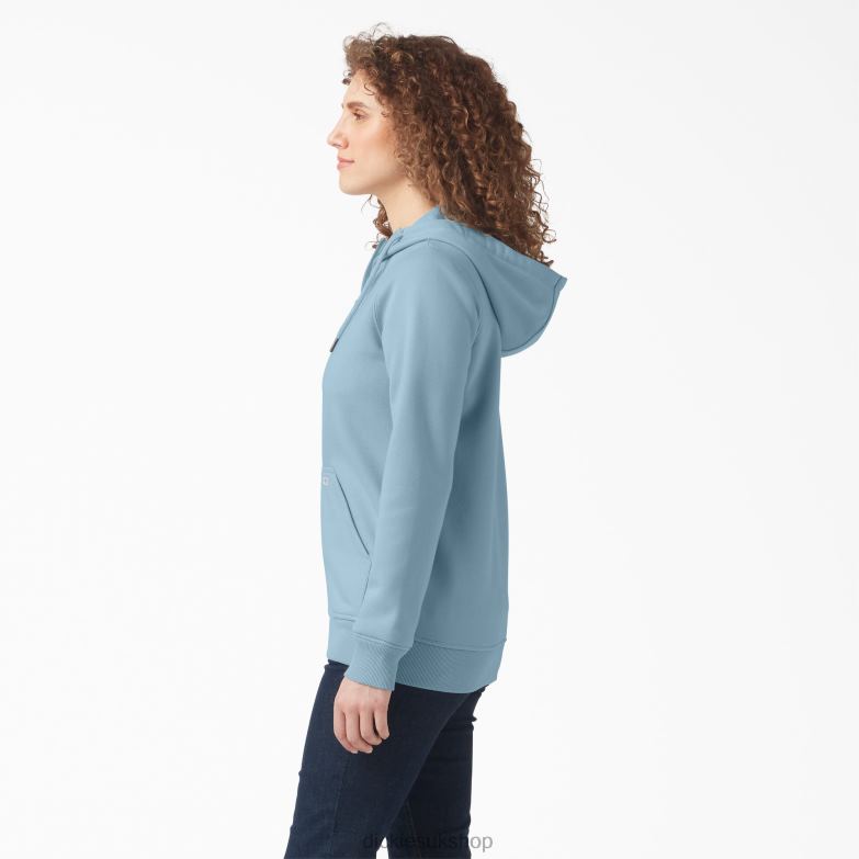 Heavyweight Full-Zip Fleece Hoodie Women Dickies Clear Blue (EU) 88T842286 Apparel
