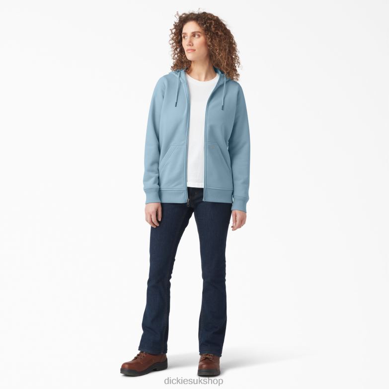 Heavyweight Full-Zip Fleece Hoodie Women Dickies Clear Blue (EU) 88T842286 Apparel