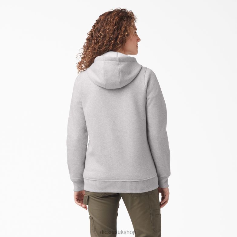 Heavyweight Full-Zip Fleece Hoodie Women Dickies Heather Gray (HG) 88T842287 Apparel