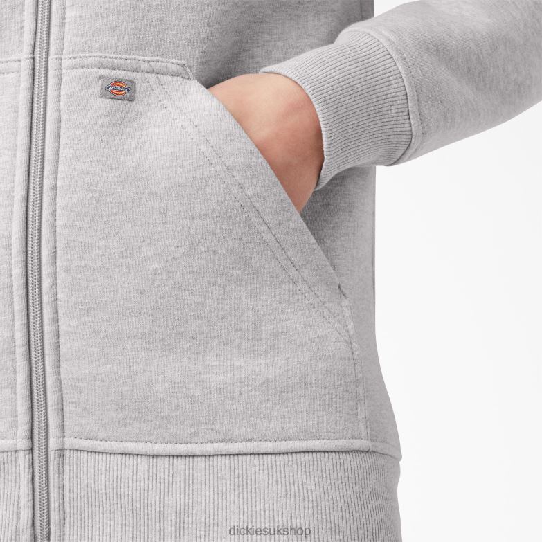 Heavyweight Full-Zip Fleece Hoodie Women Dickies Heather Gray (HG) 88T842287 Apparel