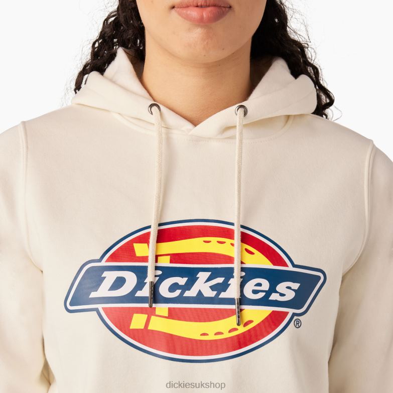 Heavyweight Logo Pullover Women Dickies Antique White (AW) 88T842328 Apparel
