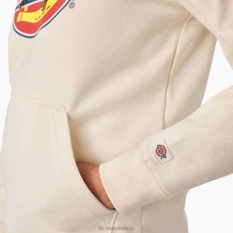 Heavyweight Logo Pullover Women Dickies Antique White (AW) 88T842328 Apparel