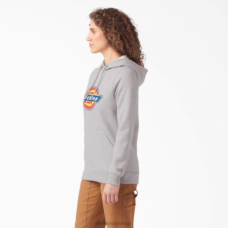 Heavyweight Logo Pullover Women Dickies Heather Gray (HG) 88T842329 Apparel