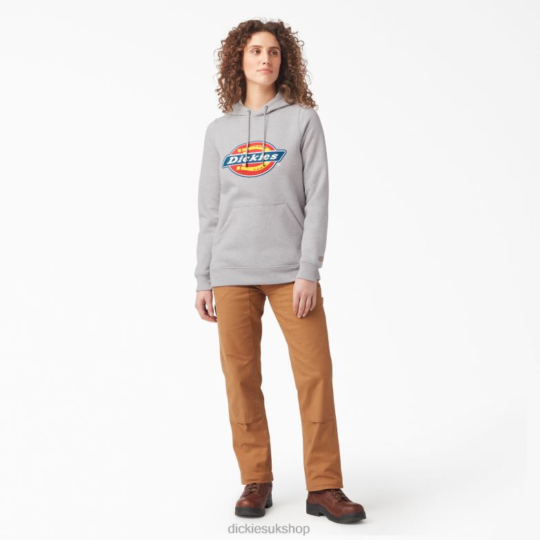 Heavyweight Logo Pullover Women Dickies Heather Gray (HG) 88T842329 Apparel