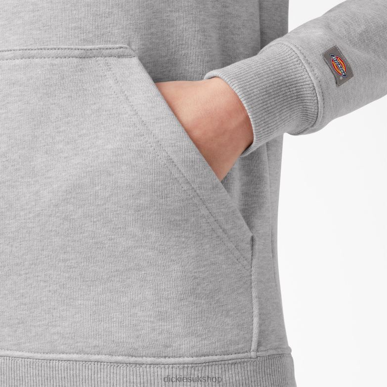 Heavyweight Logo Pullover Women Dickies Heather Gray (HG) 88T842329 Apparel