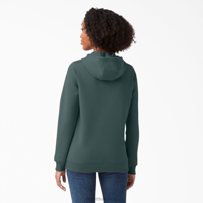 Heavyweight Logo Pullover Women Dickies Lincoln Green (LN) 88T842332 Apparel