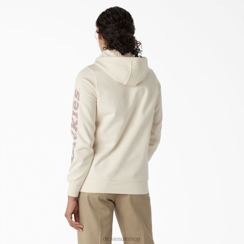 Heavyweight Logo Sleeve Pullover Women Dickies Antique White (AW) 88T842302 Apparel