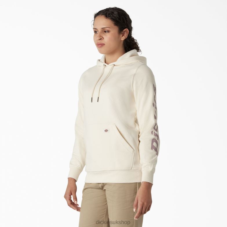 Heavyweight Logo Sleeve Pullover Women Dickies Antique White (AW) 88T842302 Apparel