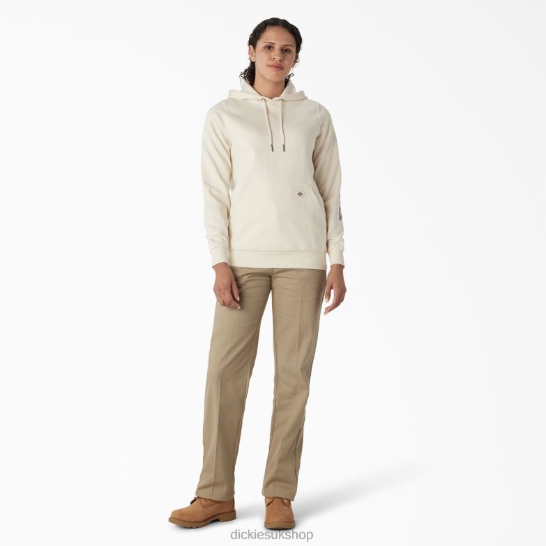 Heavyweight Logo Sleeve Pullover Women Dickies Antique White (AW) 88T842302 Apparel