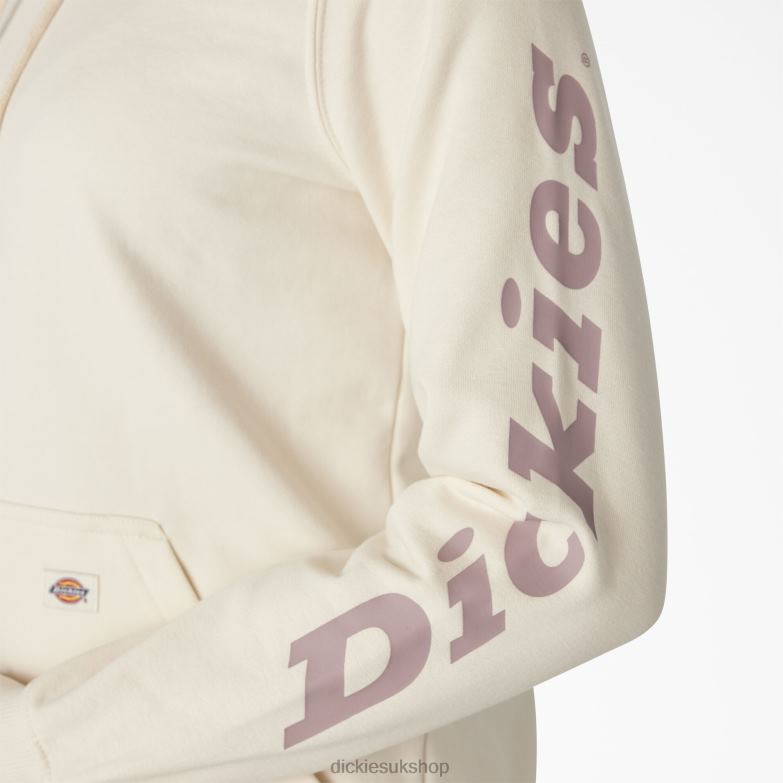 Heavyweight Logo Sleeve Pullover Women Dickies Antique White (AW) 88T842302 Apparel