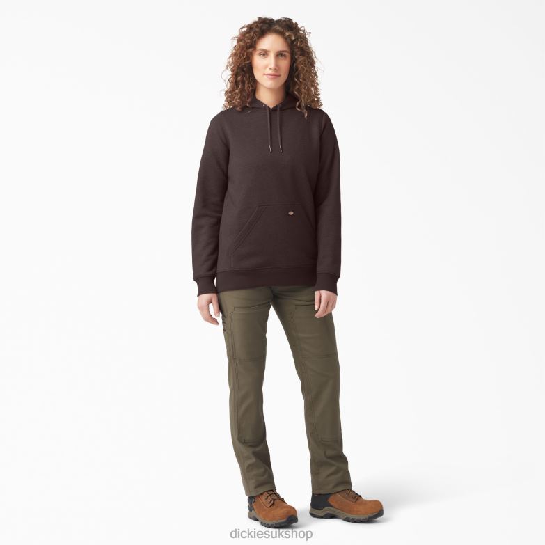 Heavyweight Logo Sleeve Pullover Women Dickies Chocolate Brown Heather (CBH) 88T842303 Apparel