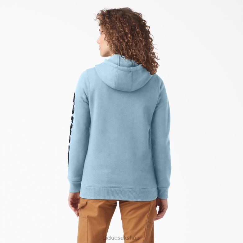 Heavyweight Logo Sleeve Pullover Women Dickies Clear Blue (EU) 88T842304 Apparel