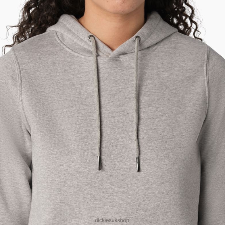 Heavyweight Logo Sleeve Pullover Women Dickies Heather Gray (HG) 88T842306 Apparel