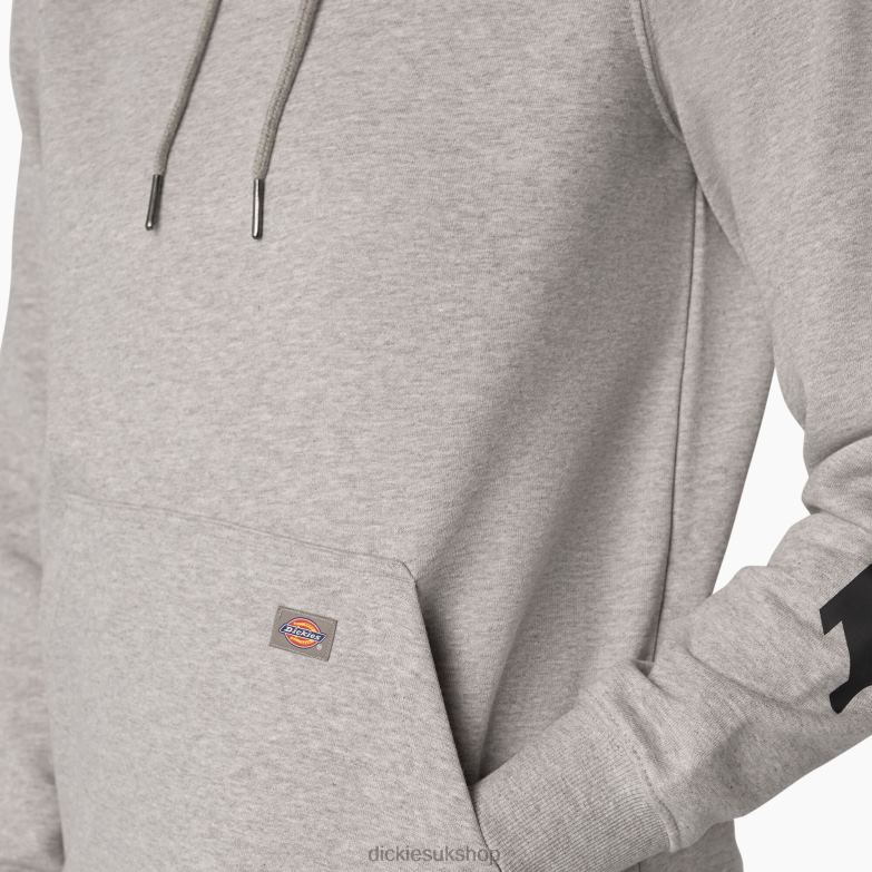 Heavyweight Logo Sleeve Pullover Women Dickies Heather Gray (HG) 88T842306 Apparel