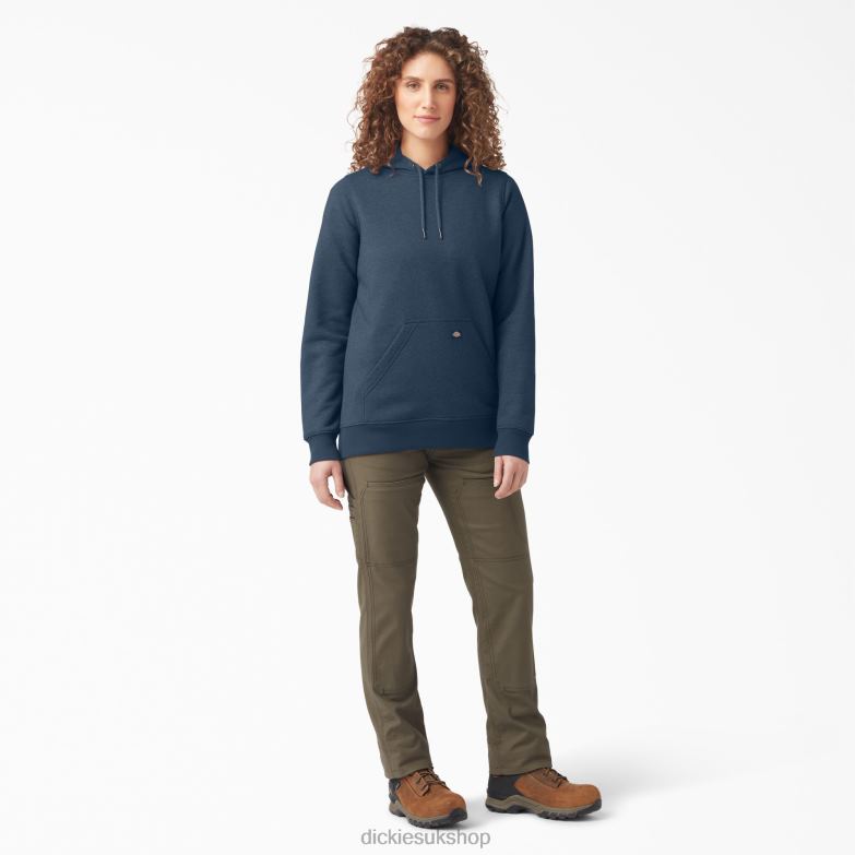 Heavyweight Logo Sleeve Pullover Women Dickies Heather Navy (NVH) 88T842310 Apparel