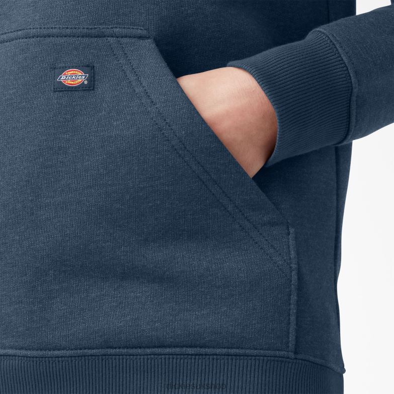 Heavyweight Logo Sleeve Pullover Women Dickies Heather Navy (NVH) 88T842310 Apparel