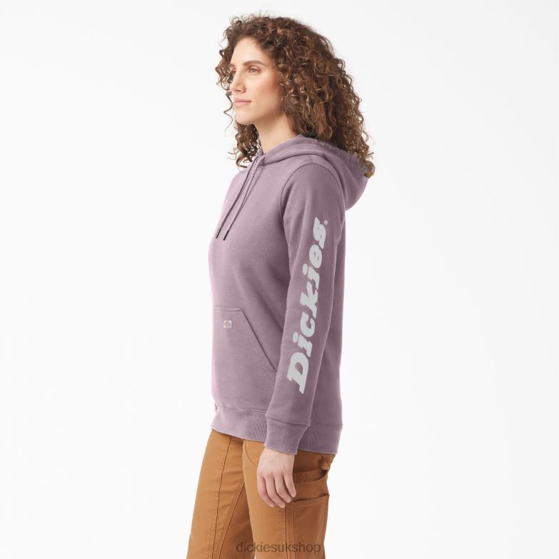 Heavyweight Logo Sleeve Pullover Women Dickies Lilac (LC) 88T842308 Apparel
