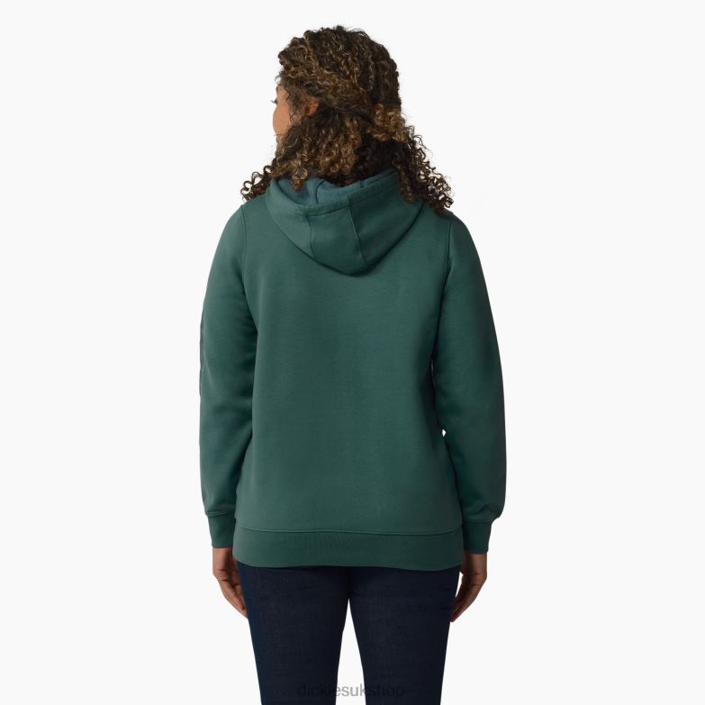 Heavyweight Logo Sleeve Pullover Women Dickies Lincoln Green (LN) 88T842309 Apparel