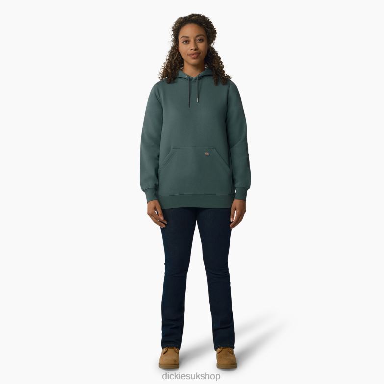 Heavyweight Logo Sleeve Pullover Women Dickies Lincoln Green (LN) 88T842309 Apparel