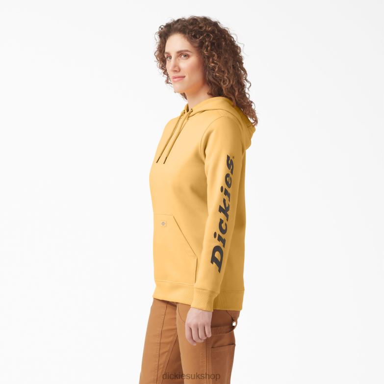 Heavyweight Logo Sleeve Pullover Women Dickies Orange Glow (OG3) 88T842311 Apparel