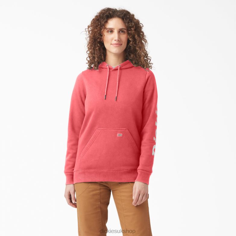 Heavyweight Logo Sleeve Pullover Women Dickies Tea Rose (T1R) 88T842313 Apparel