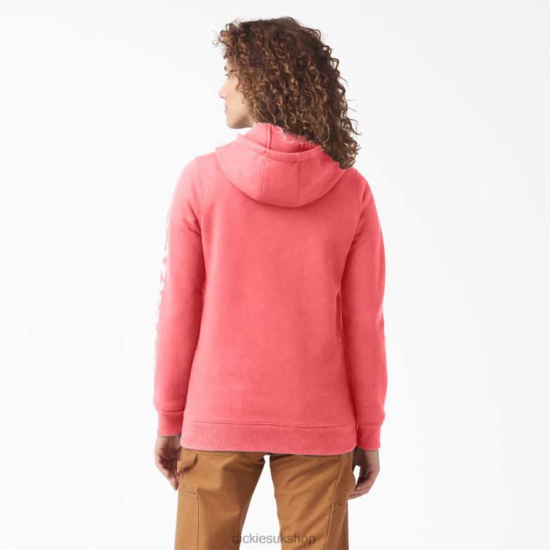 Heavyweight Logo Sleeve Pullover Women Dickies Tea Rose (T1R) 88T842313 Apparel