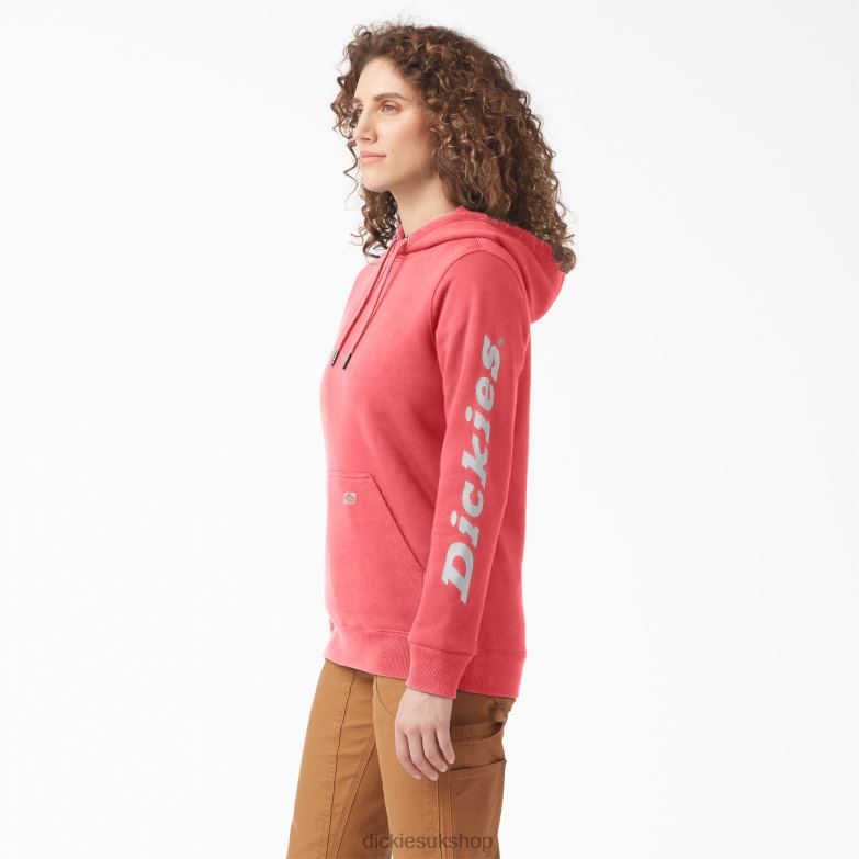 Heavyweight Logo Sleeve Pullover Women Dickies Tea Rose (T1R) 88T842313 Apparel