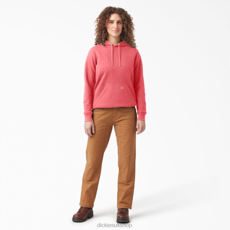 Heavyweight Logo Sleeve Pullover Women Dickies Tea Rose (T1R) 88T842313 Apparel